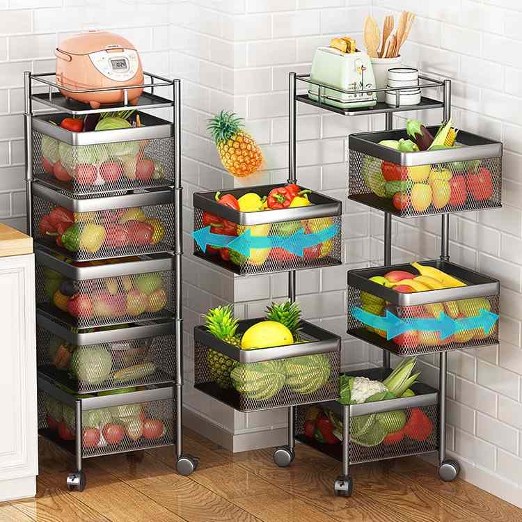 Best Price Floor Stand Multilayer Kitchen Storage Smart Gadgets Idea