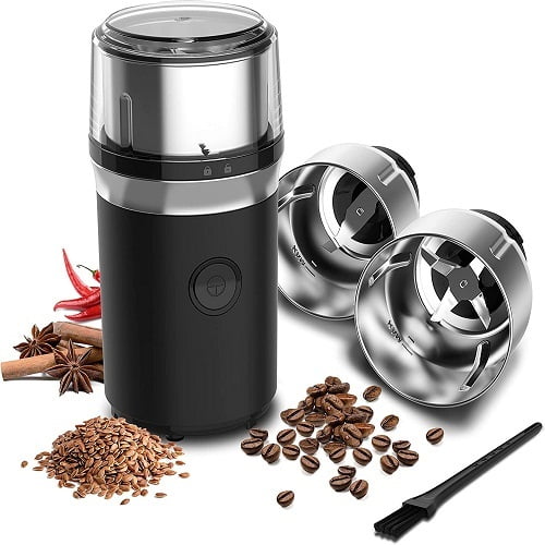 Electric coffee and spice grinder steel blades