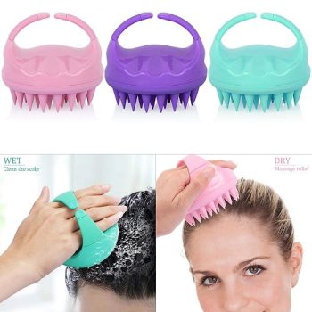 Silicone Scalp Massage Brush Hair Washing