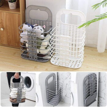 Wall Mounted Folding Dirty Laundry Clothes Baskets