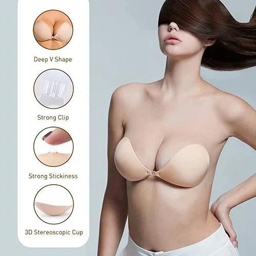 Strapless Bra Sticky Invisible Silicone Push Up Bra