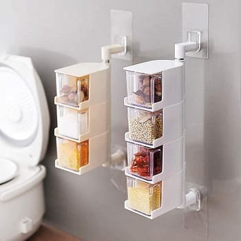 Wall-Mounted Seasoning Storage Boxes for Spice Sets