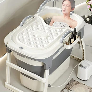 Household Bath Barrel Folding Sit-Up Bath Tub, Suitable for Kids and ...